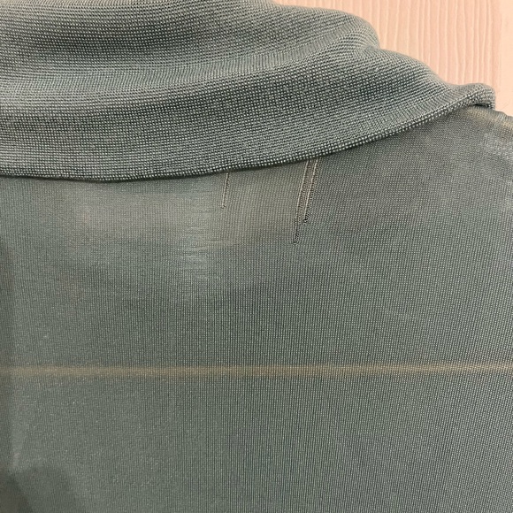 L.L.Bean vintage turtle neck teal color 100% silk size Med - Picture 3 of 5